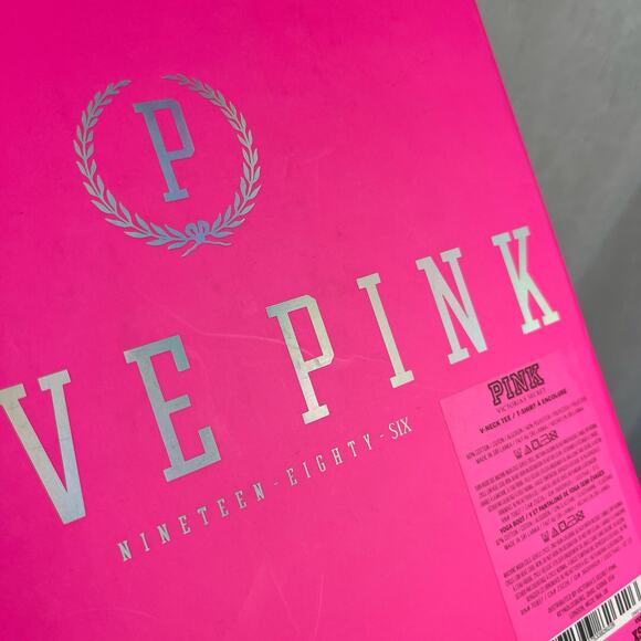 Victoria’s Secret PINK Gift Display Decor Box Silver Holograph Logo Black Bow - Picture 14 of 16